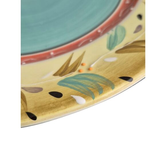 Vtg Rare Y2K Ole by Block Nancy Green Dinner Plate MCM 10.75 Raised - Picture 3 of 10